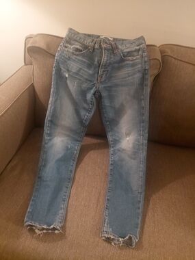 Small Moussy Light Wash Distressed Ankle Jeans - US Size 2